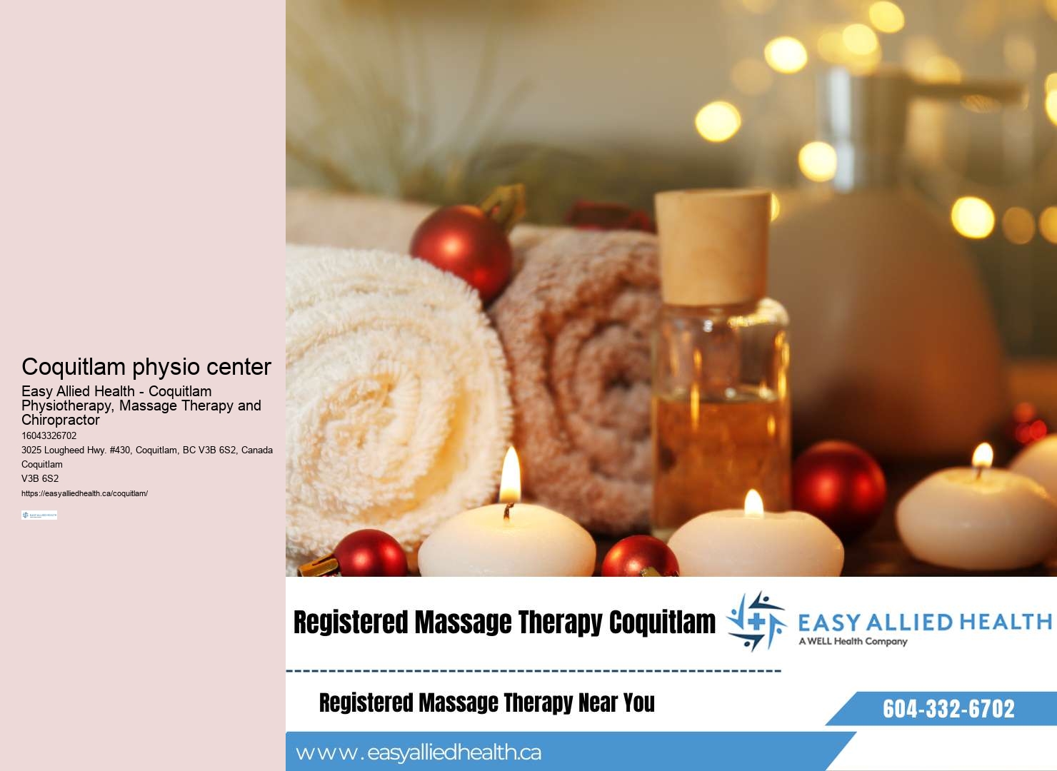 Affordable physio appointments Coquitlam