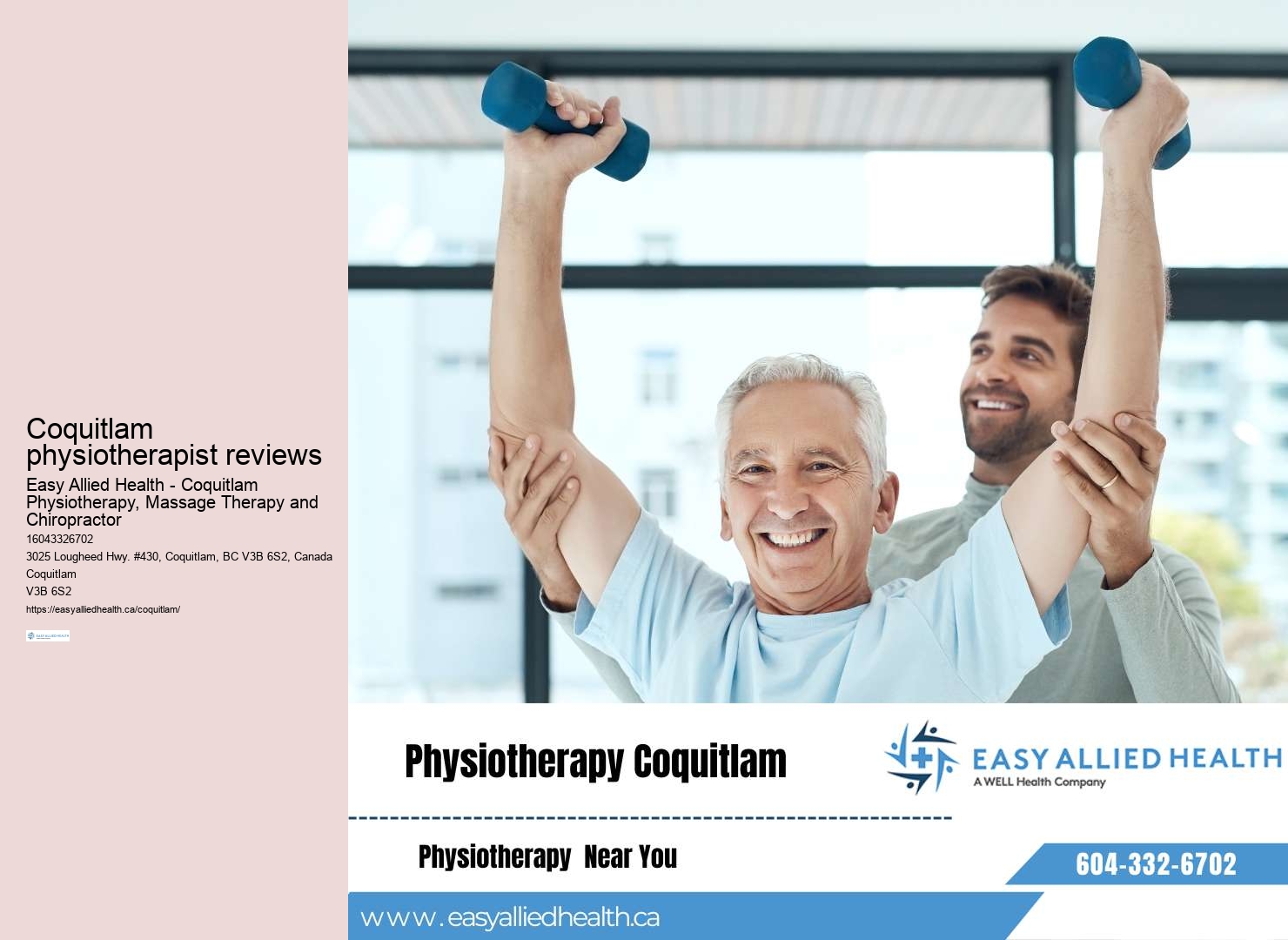 Coquitlam physiotherapy for nutrition counseling