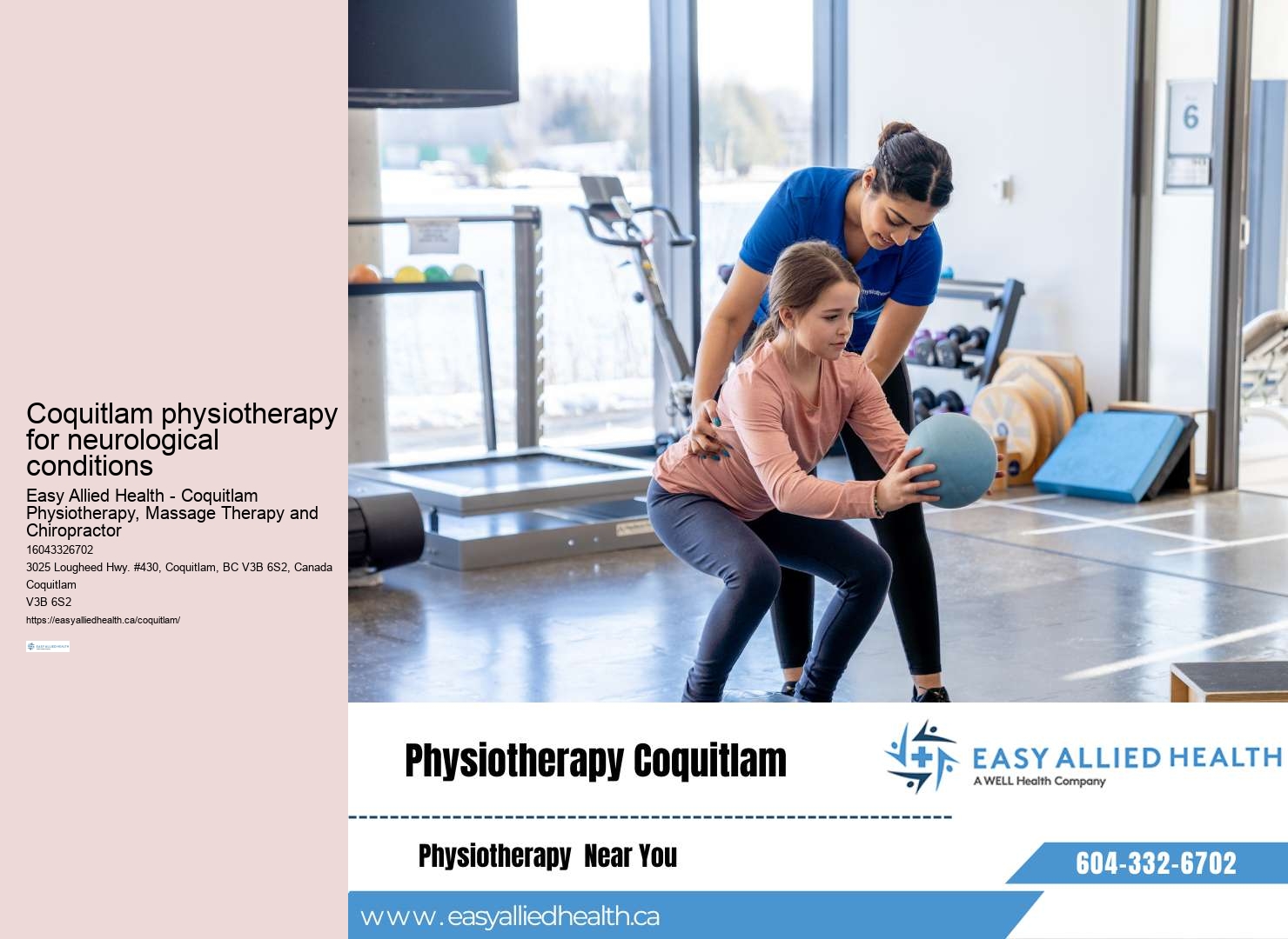 Coquitlam physiotherapy for lifestyle modifications