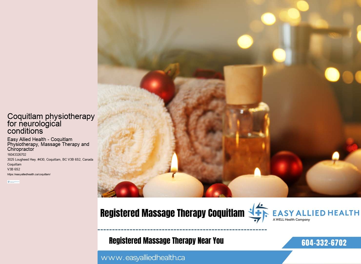 Tailored physiotherapy plans Coquitlam
