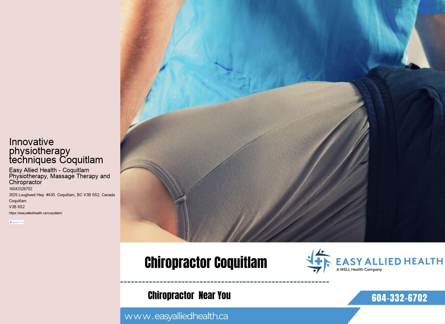 Coquitlam physiotherapy for chronic pain