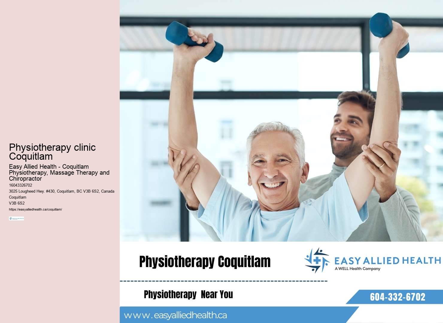 Specialized physiotherapy care Coquitlam