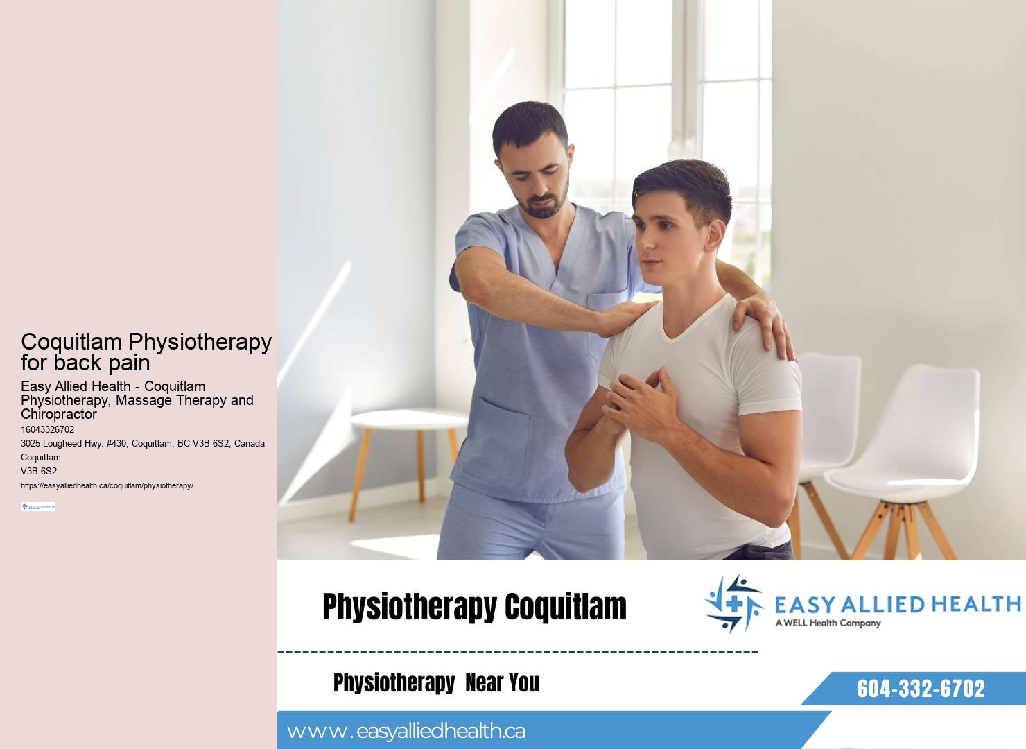 Coquitlam Physiotherapy for posture correction