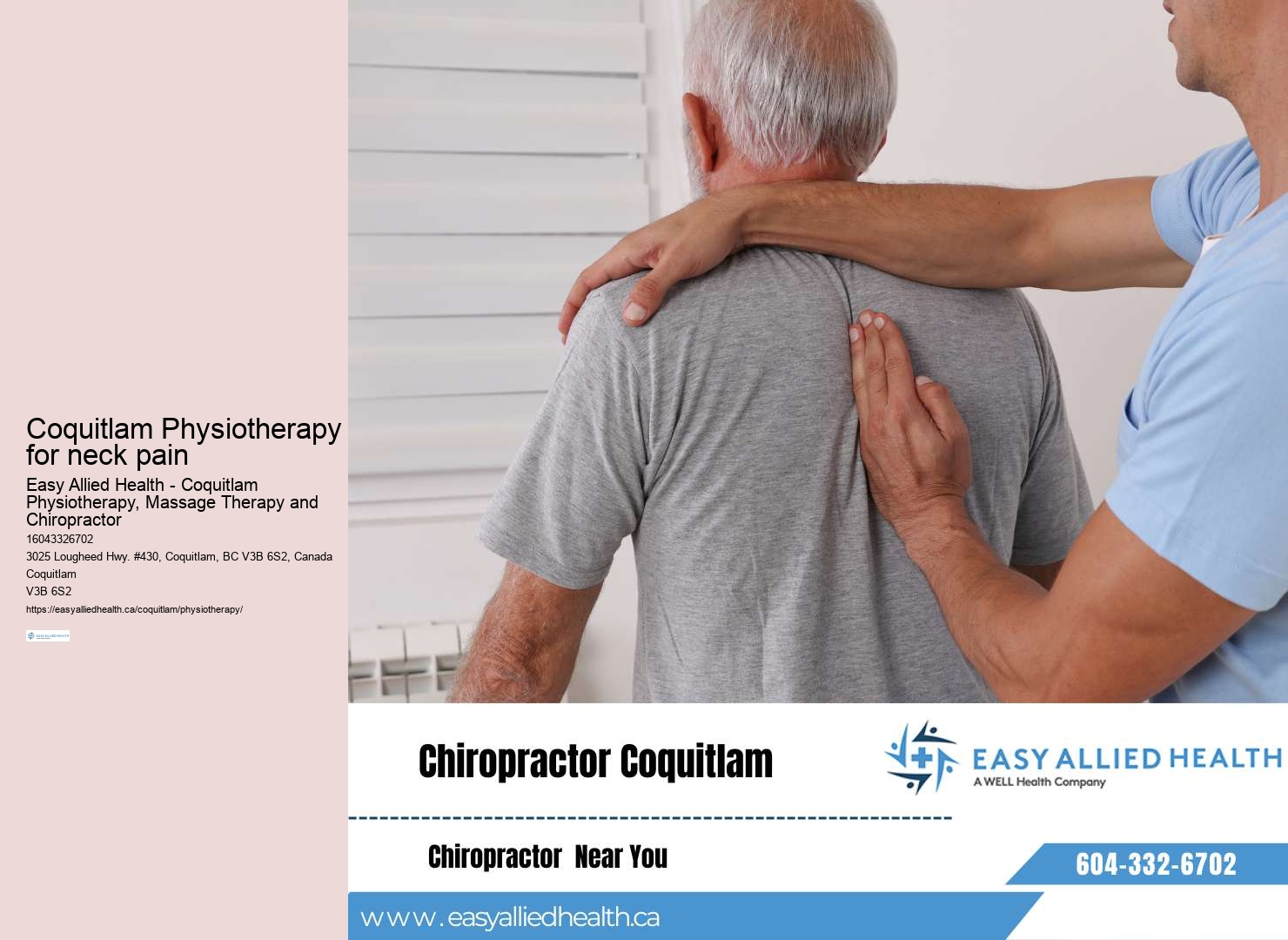 Dedicated physiotherapy clinic Coquitlam