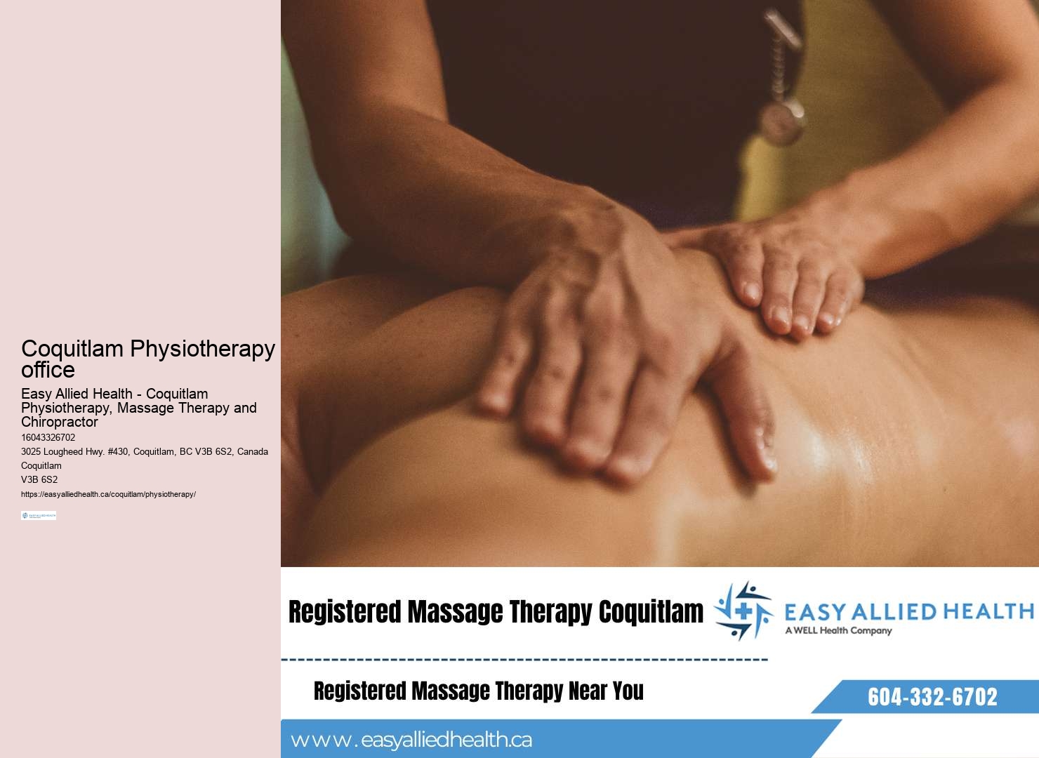 Coquitlam's premier physiotherapy specialists