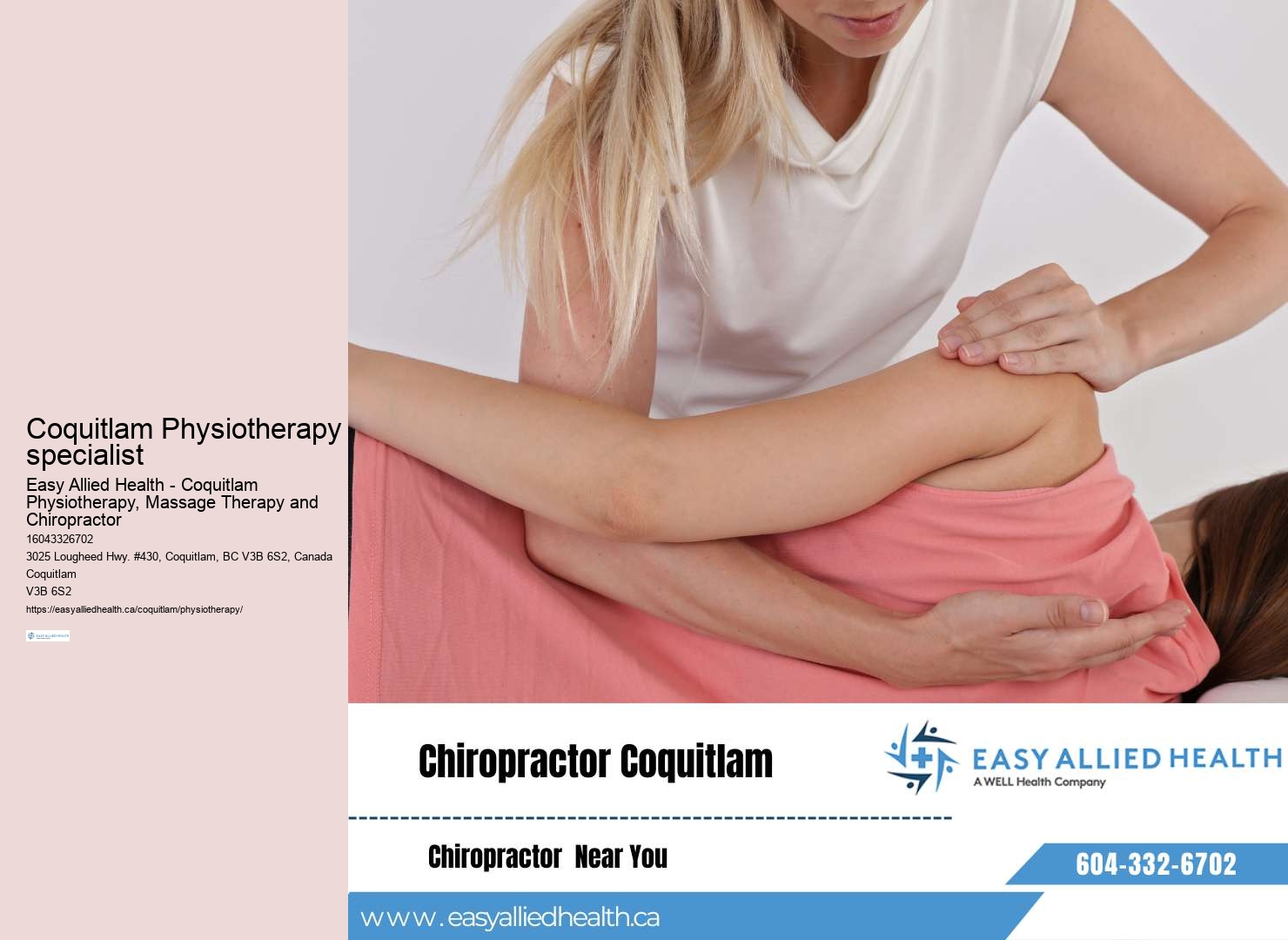 Experienced physiotherapist nearby Coquitlam