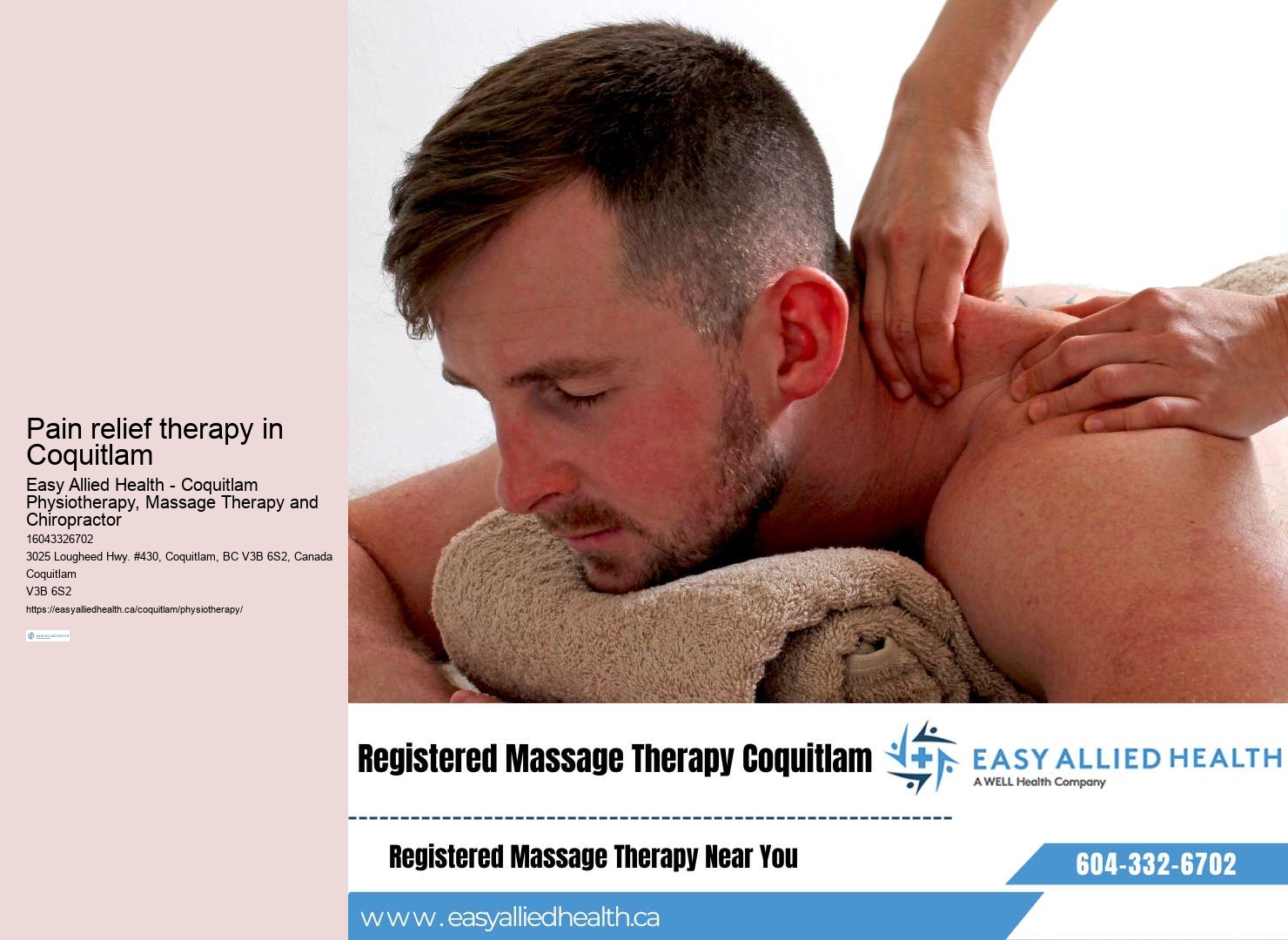 Innovative pain clinic offering physiotherapy Coquitlam