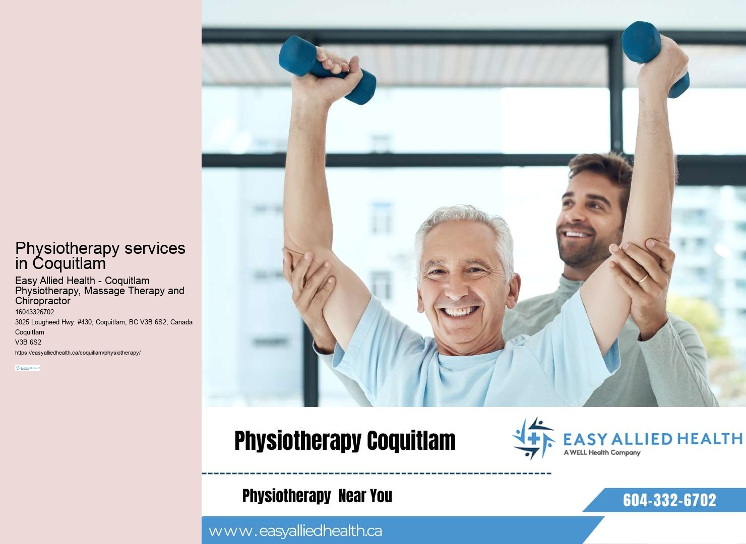 Premier physiotherapy treatments Coquitlam