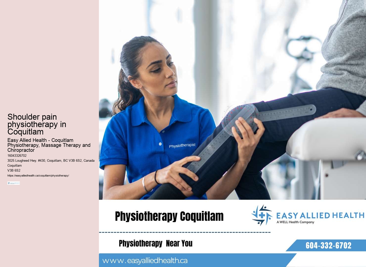 Coquitlam Physiotherapy clinic near me