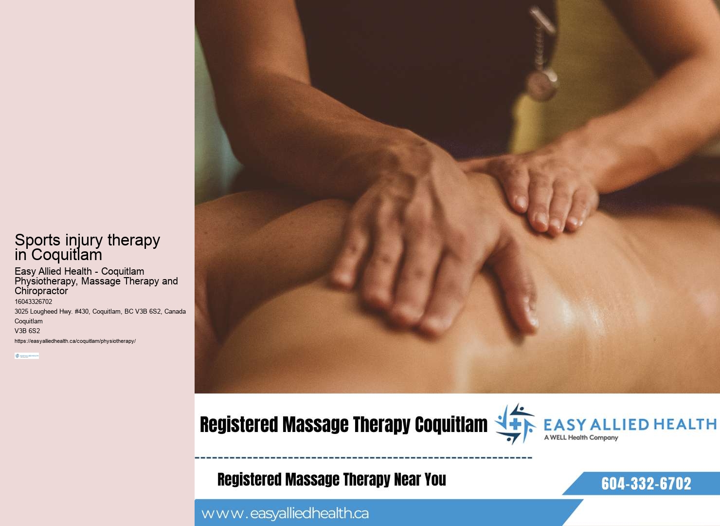 Coquitlam Physiotherapy for sports injuries