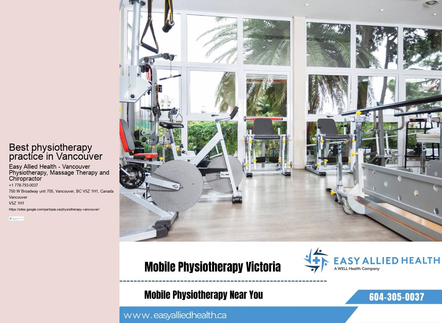 Vancouver physiotherapy for coordination enhancement