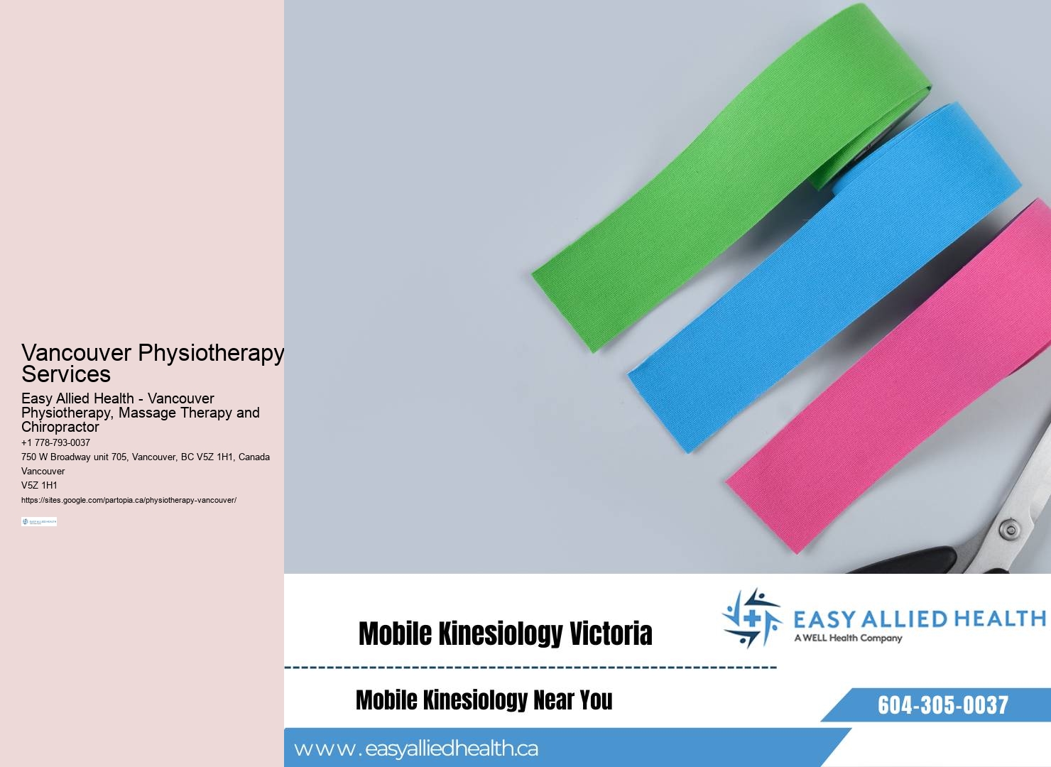 Telehealth physiotherapy services Vancouver