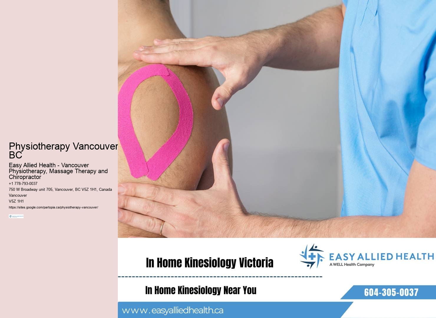 Vancouver physiotherapy for ergonomic training