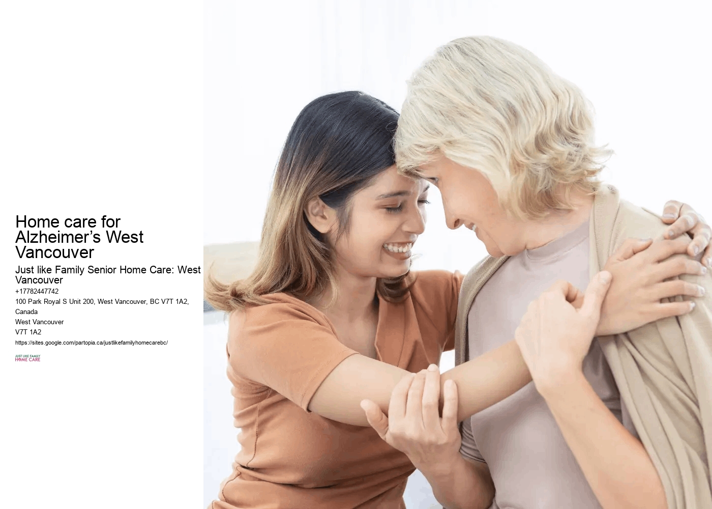 Specialized dementia care Home care for Alzheimer’s West Vancouver