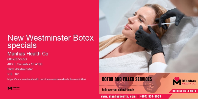 Botox treatment consultation New Westminster Botox specials
