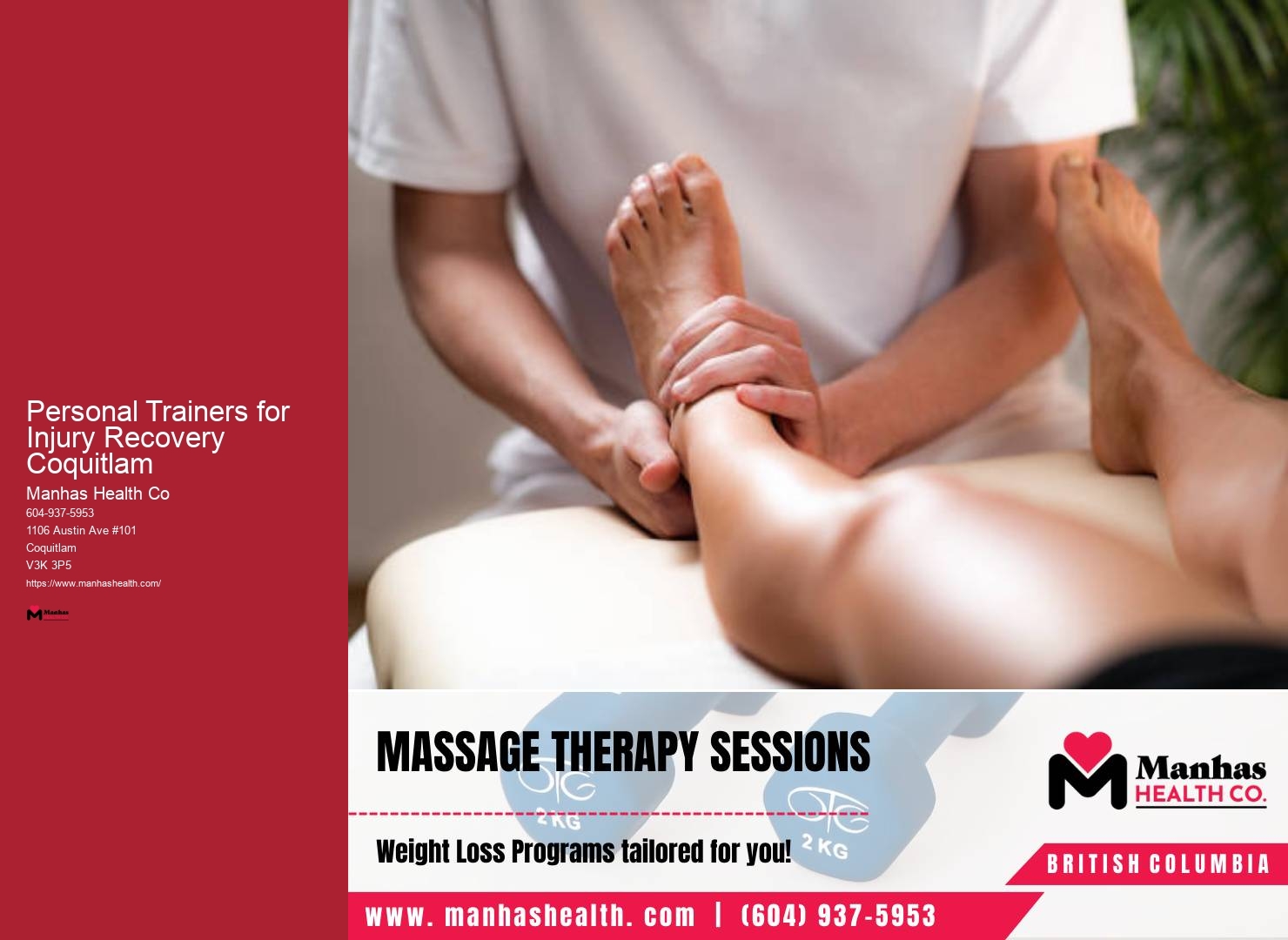 Personal Trainers for Injury Recovery Coquitlam Nutrition and Personal Training