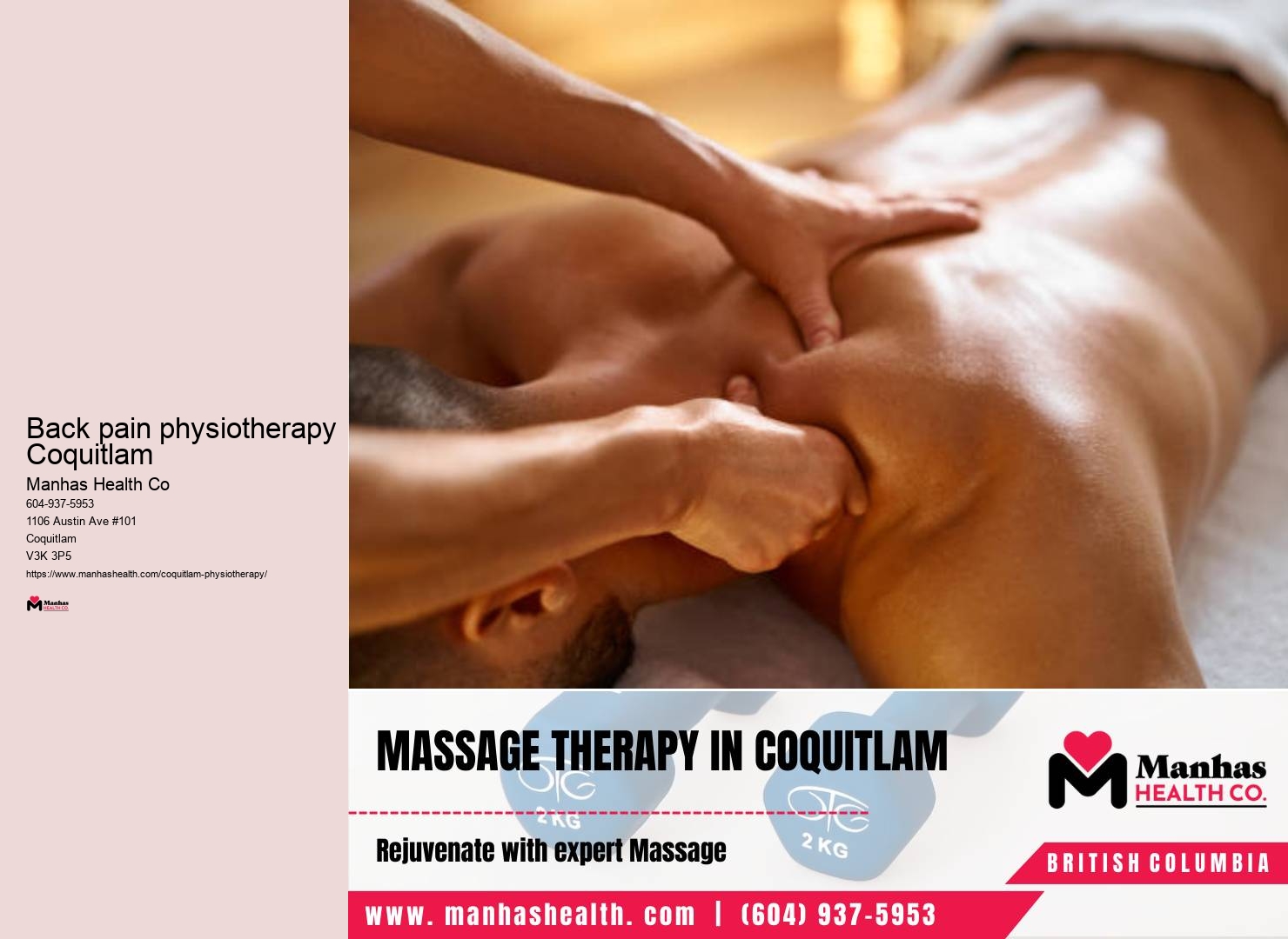 Physiotherapy Clinics in Back pain physiotherapy Coquitlam
