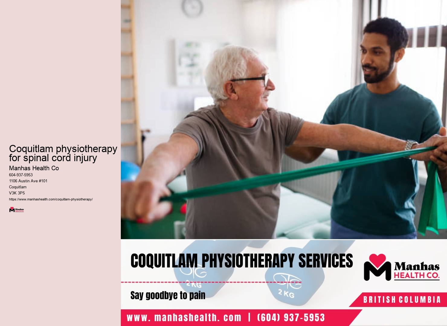 Coquitlam physiotherapy for spinal cord injury orthopedic physiotherapy
