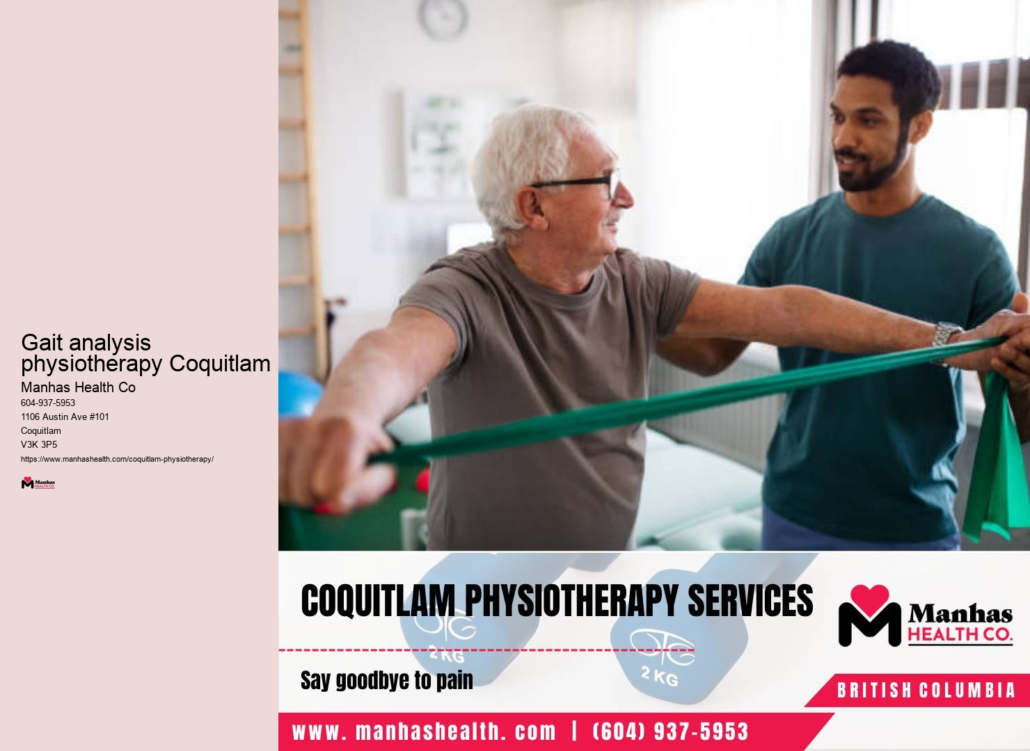 Affordable physiotherapy Gait analysis physiotherapy Coquitlam