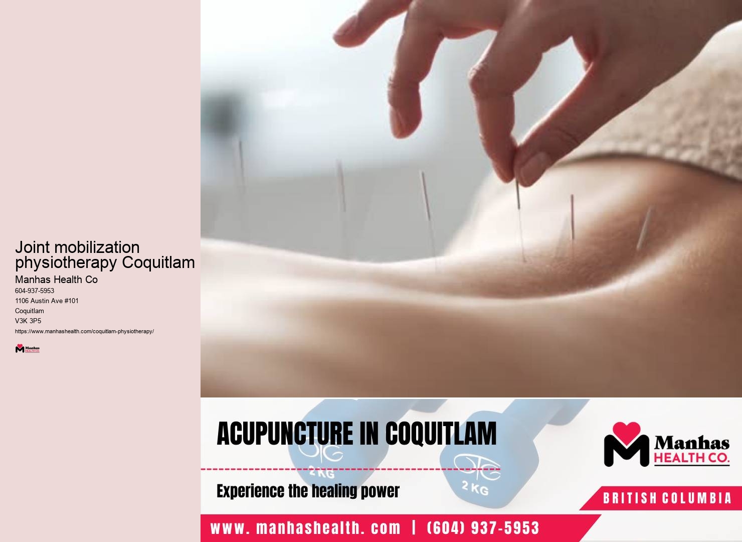 Physiotherapy Treatment Joint mobilization physiotherapy Coquitlam