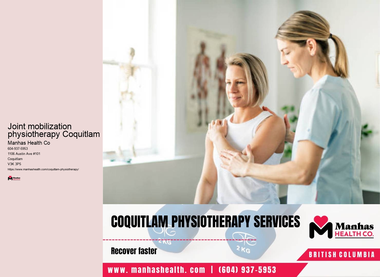 Physiotherapy for lower back pain Joint mobilization physiotherapy Coquitlam