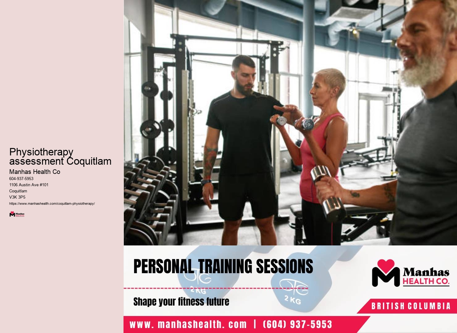 Aquatic physiotherapy sessions Physiotherapy assessment Coquitlam