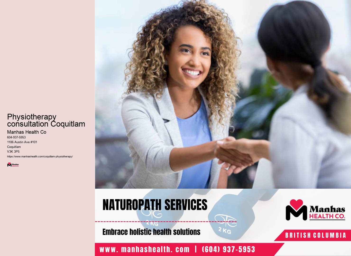 Physiotherapy home visits Physiotherapy consultation Coquitlam