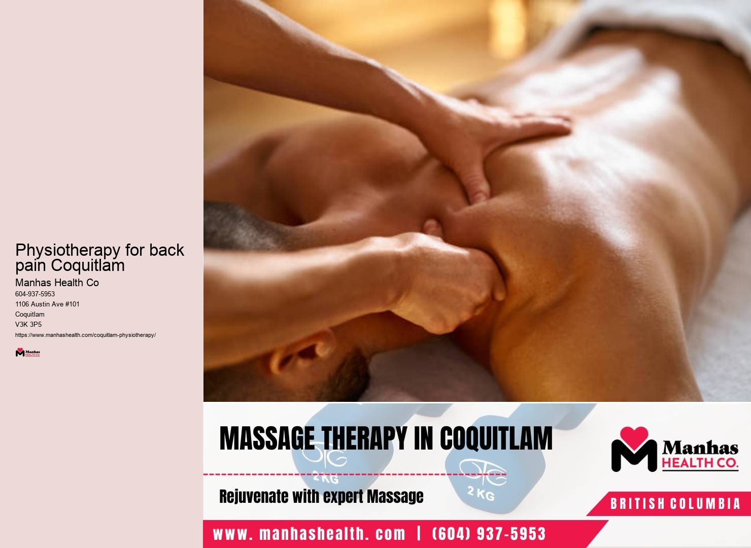Work injury physiotherapy Physiotherapy for back pain Coquitlam