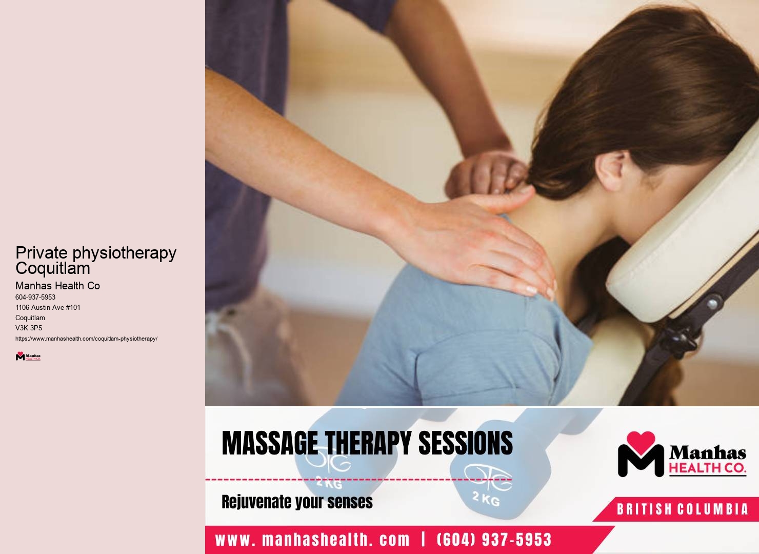 Professional exercise therapy Private physiotherapy Coquitlam
