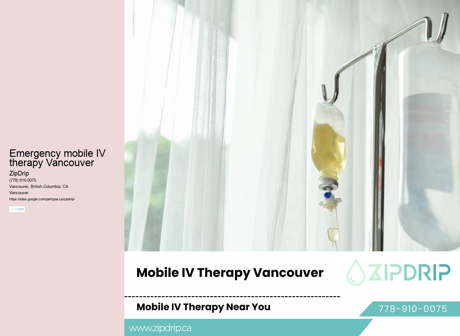 IV hydration on demand Emergency mobile IV therapy Vancouver