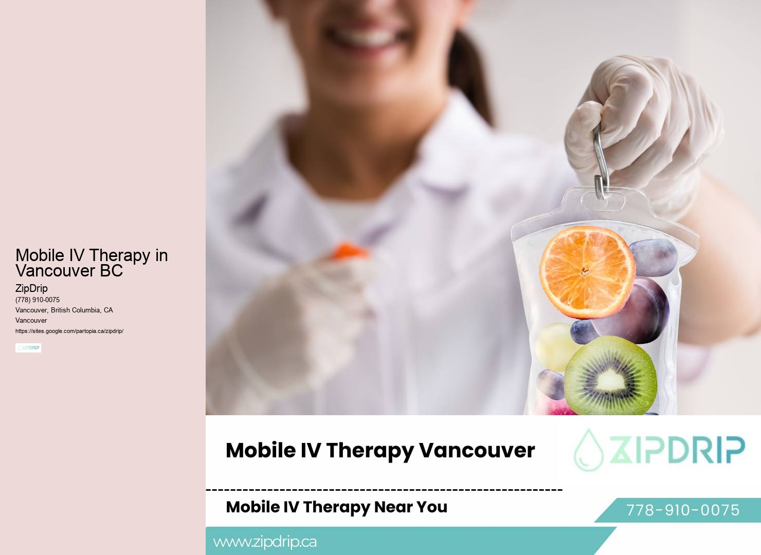 Mobile IV Therapy in Vancouver BC mobile IV infusion service