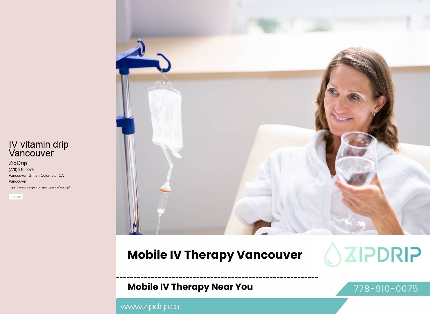 IV vitamin drip Vancouver mobile IV hydration house calls
