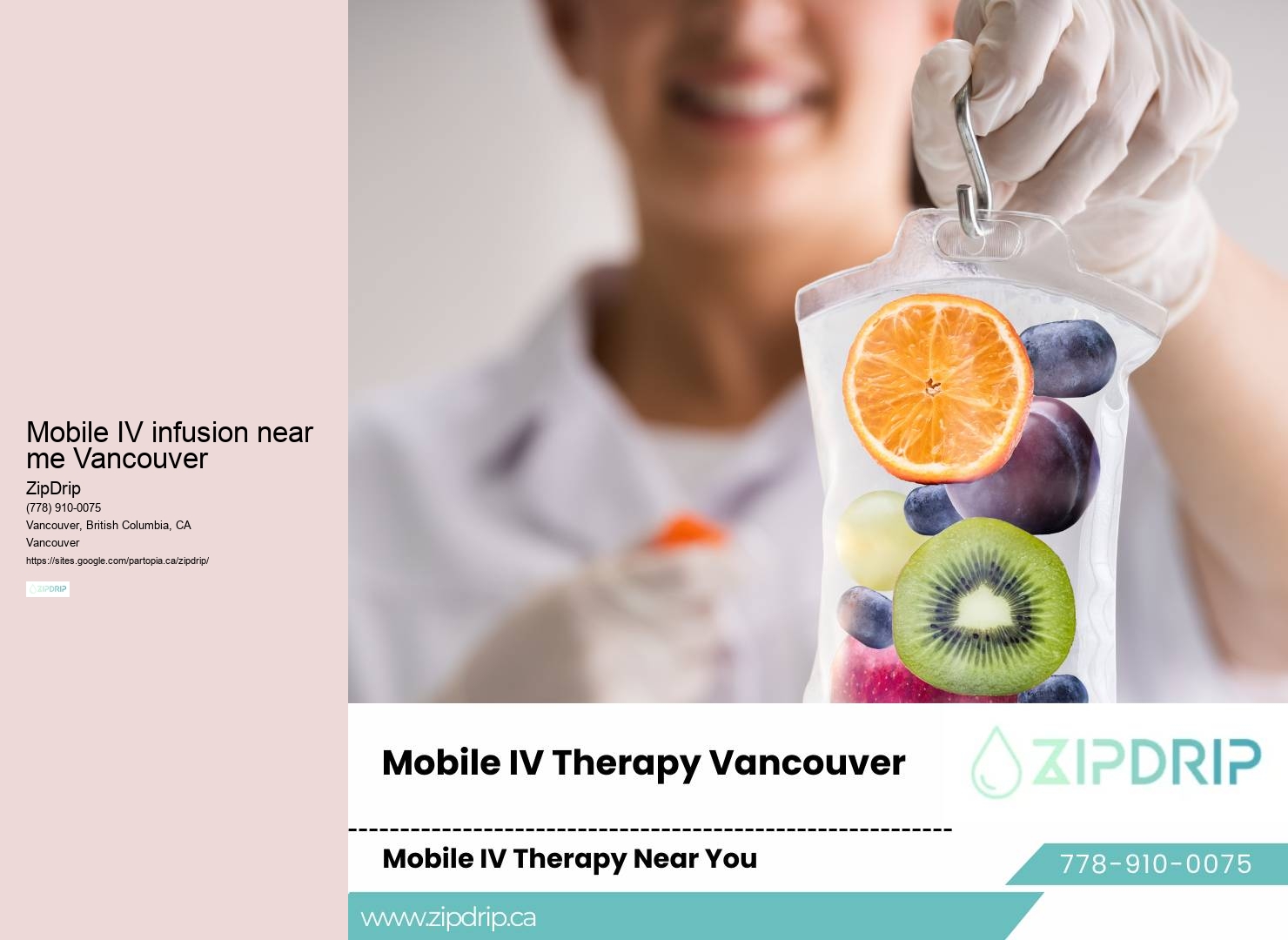 On-demand IV therapy Mobile IV infusion near me Vancouver