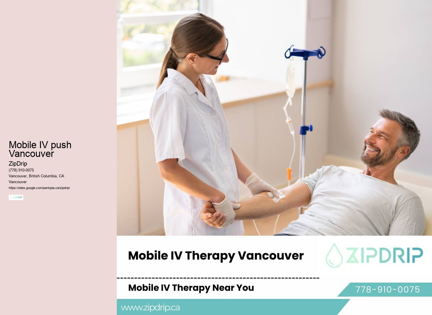 IV therapy for dehydration at home Mobile IV push Vancouver