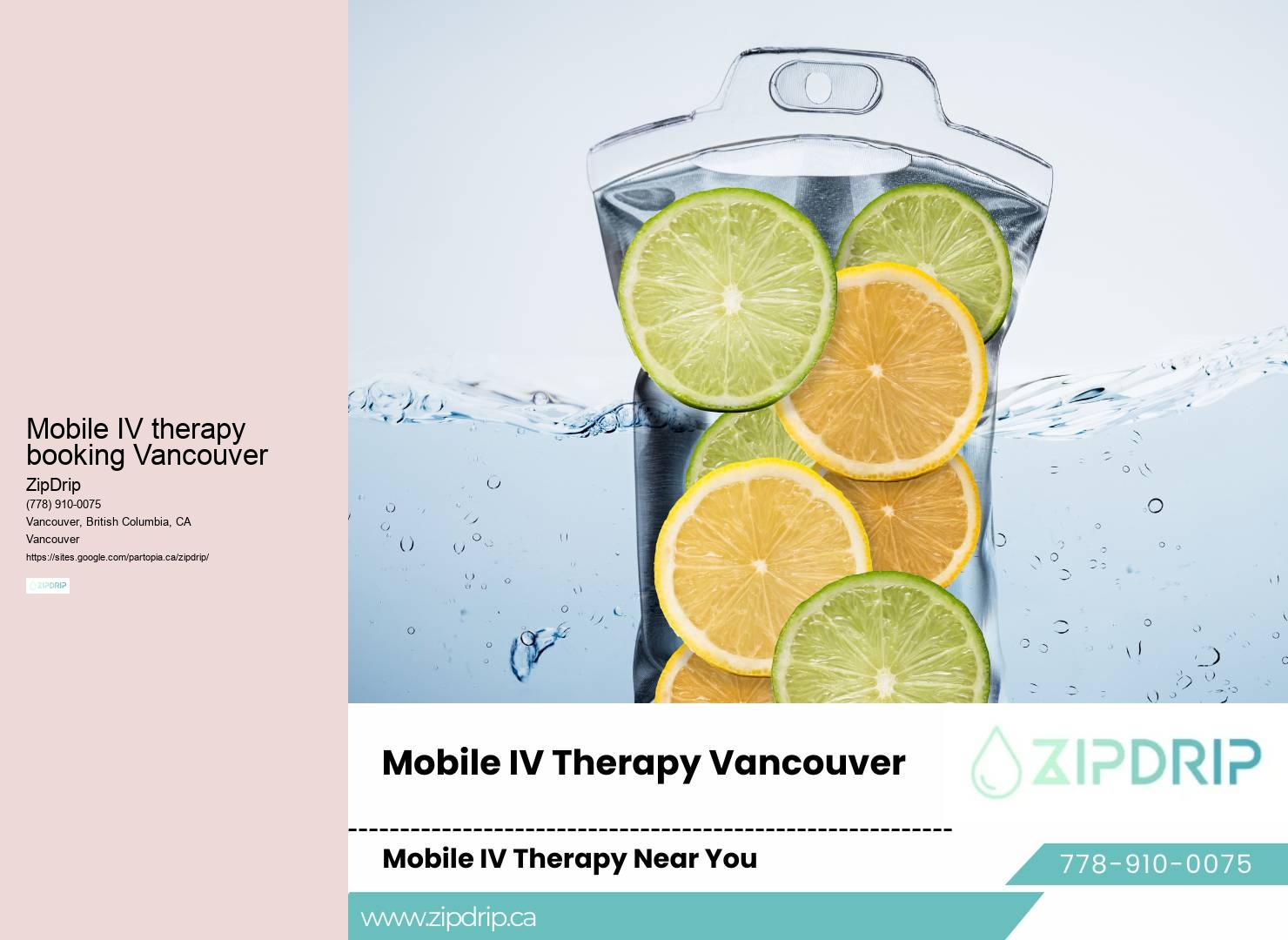 Mobile IV therapy booking Vancouver mobile IV hydration nurse