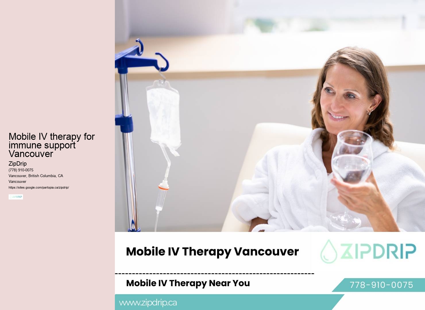 Mobile IV therapy for immune support Vancouver IV hydration delivery service