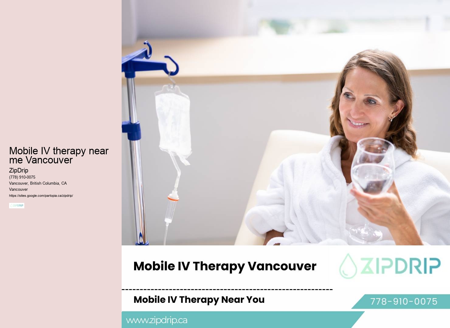 IV fluid therapy Mobile IV therapy near me Vancouver