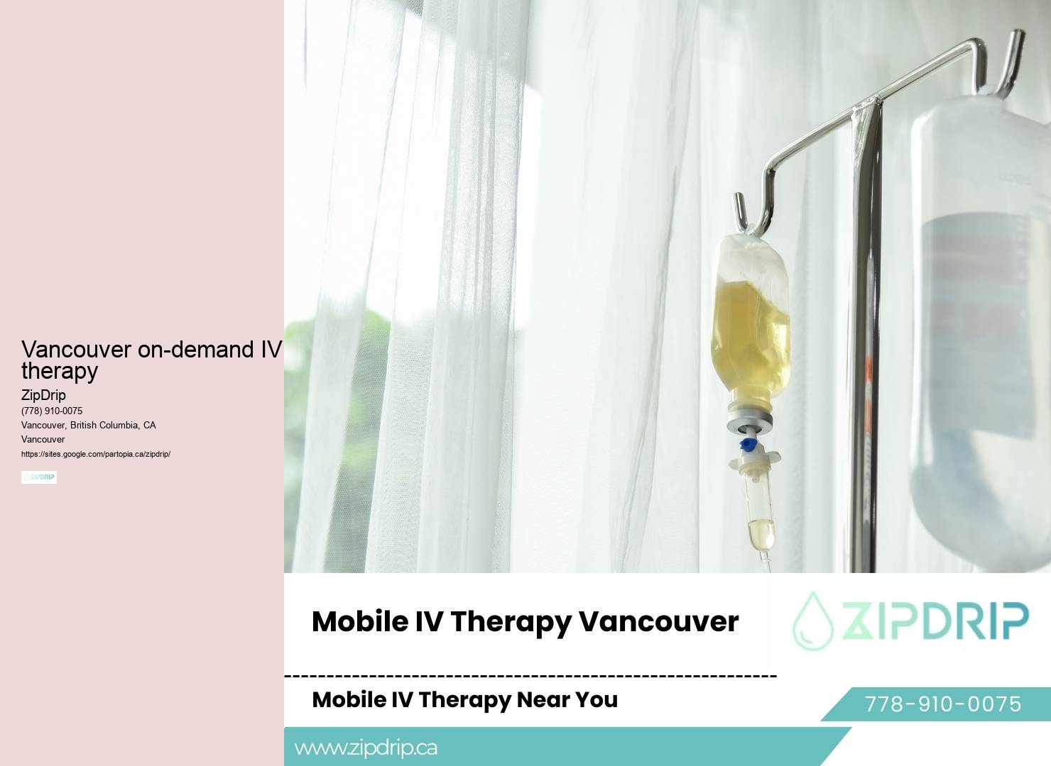 IV therapy for vitality and health in Vancouver on-demand IV therapy