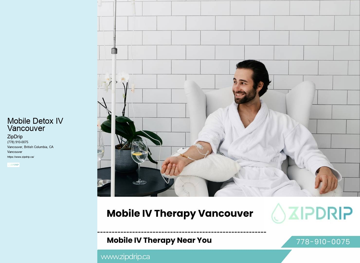 Mobile Detox IV Vancouver Mobile IV Infusion Specialists