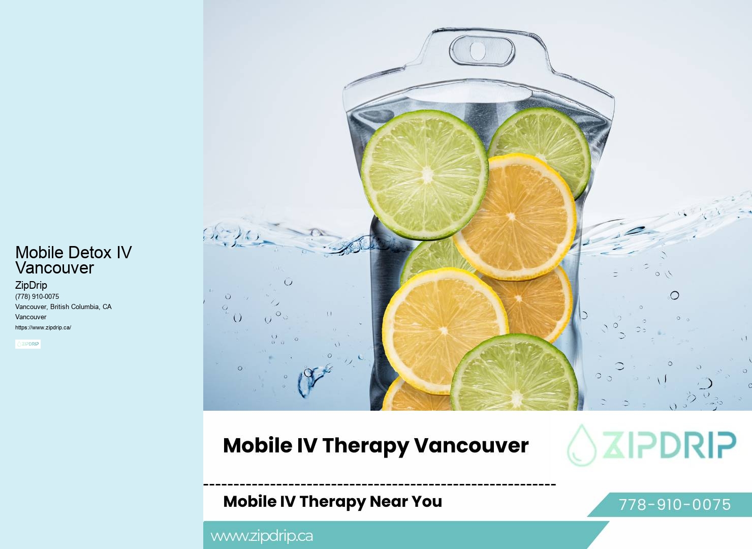 Mobile Detox IV Vancouver On-Demand IV Infusions