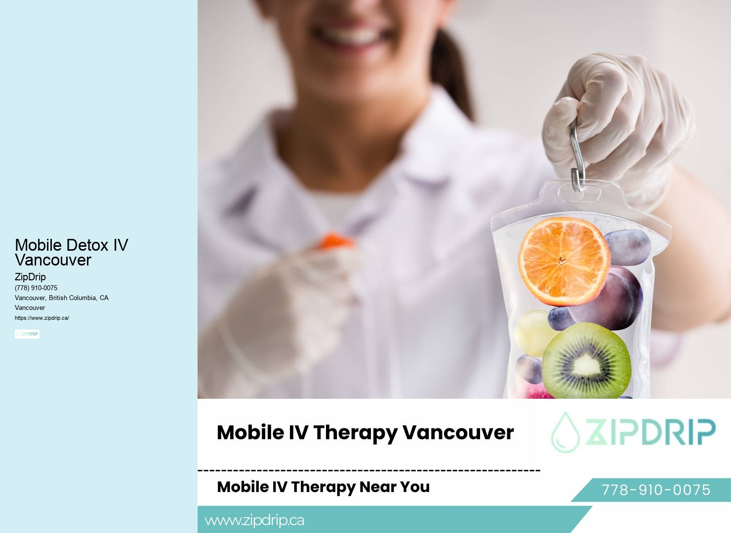 On-demand IV therapy service Mobile Detox IV Vancouver