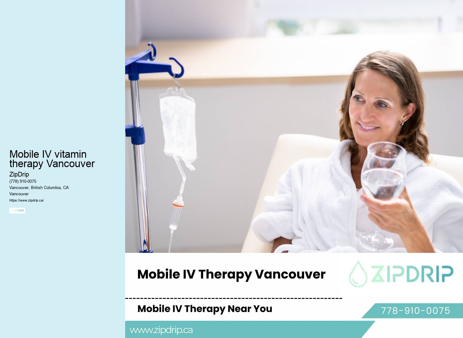 Mobile IV Infusion Providers Mobile IV vitamin therapy Vancouver