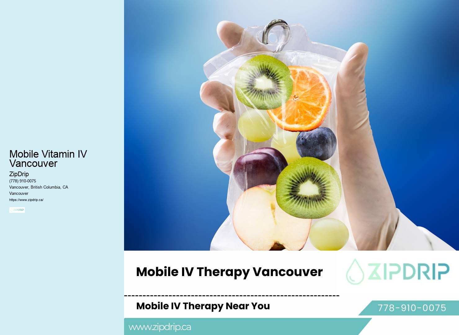Mobile IV Therapy Packages Mobile Vitamin IV Vancouver