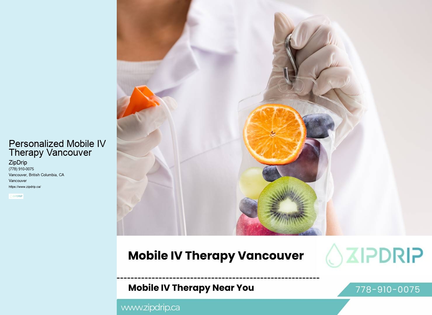 Mobile IV therapy for immune system support Personalized Mobile IV Therapy Vancouver