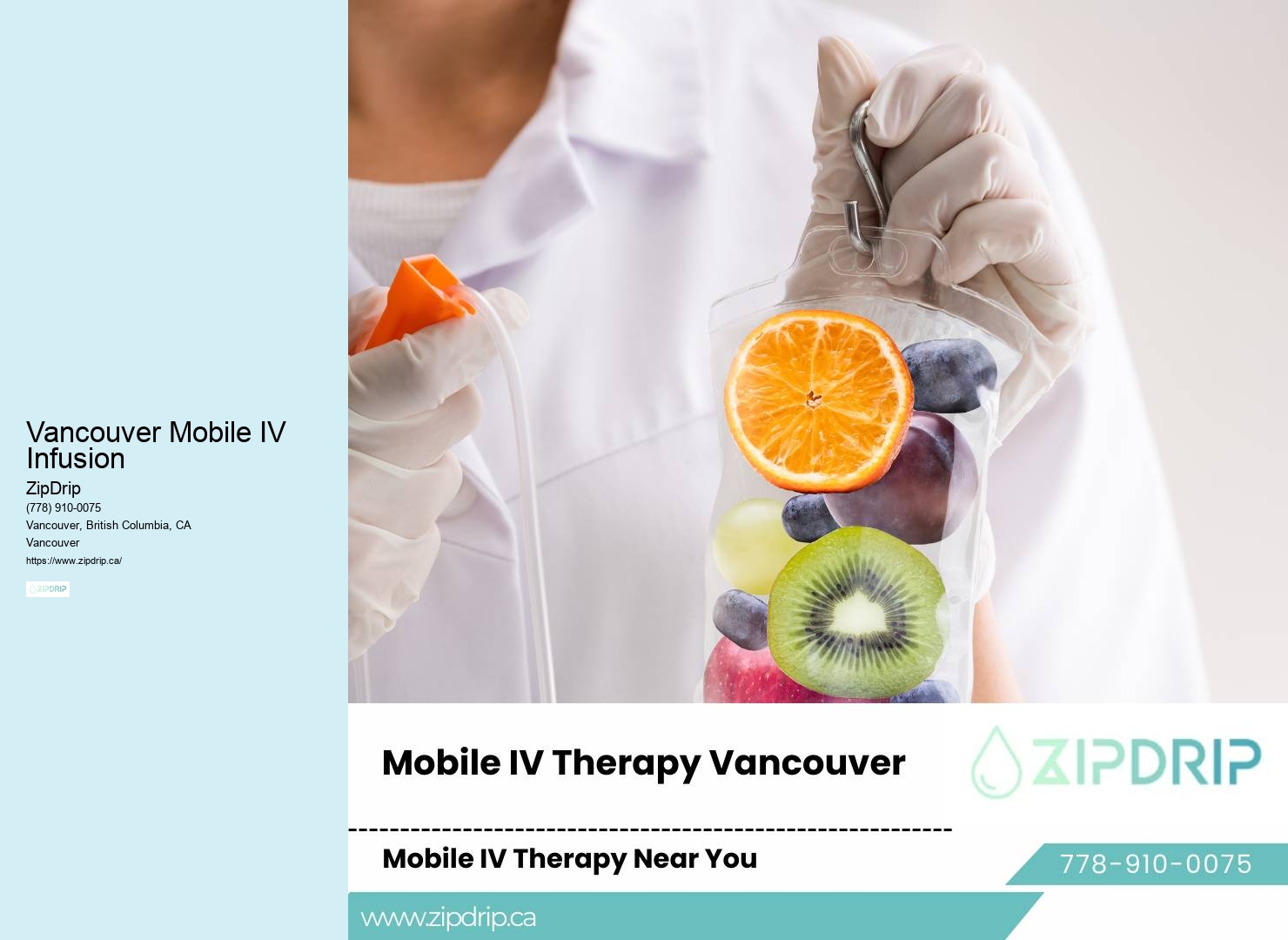 At-Home Vitamin IV Therapy Vancouver Mobile IV Infusion