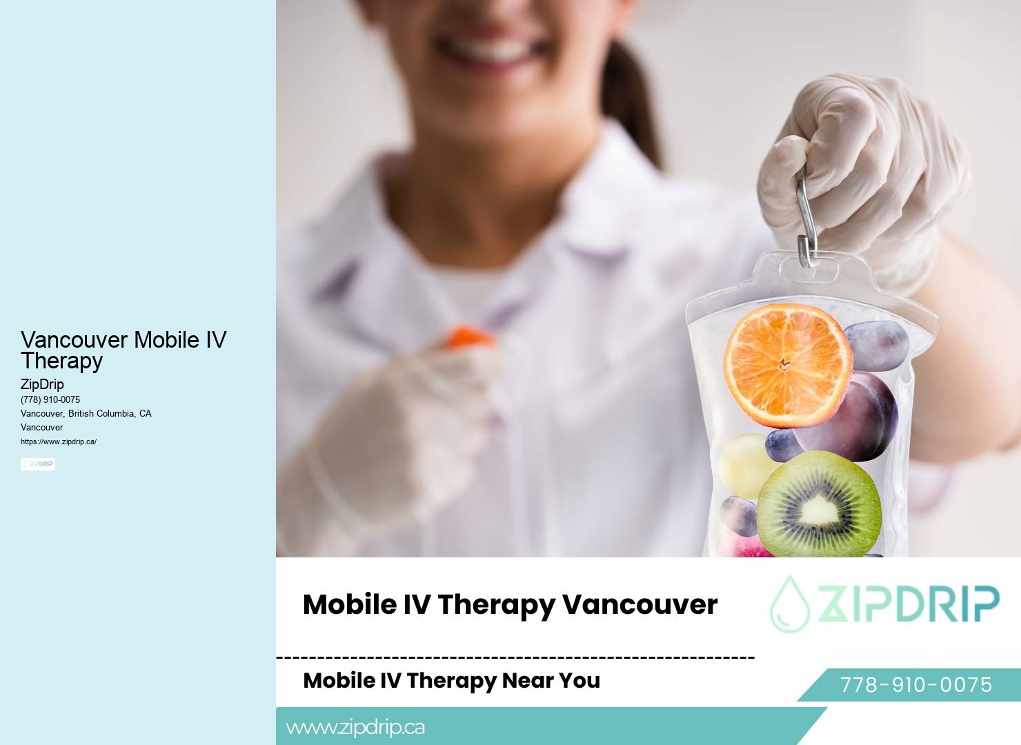 Mobile IV Drip Services Vancouver Mobile IV Therapy