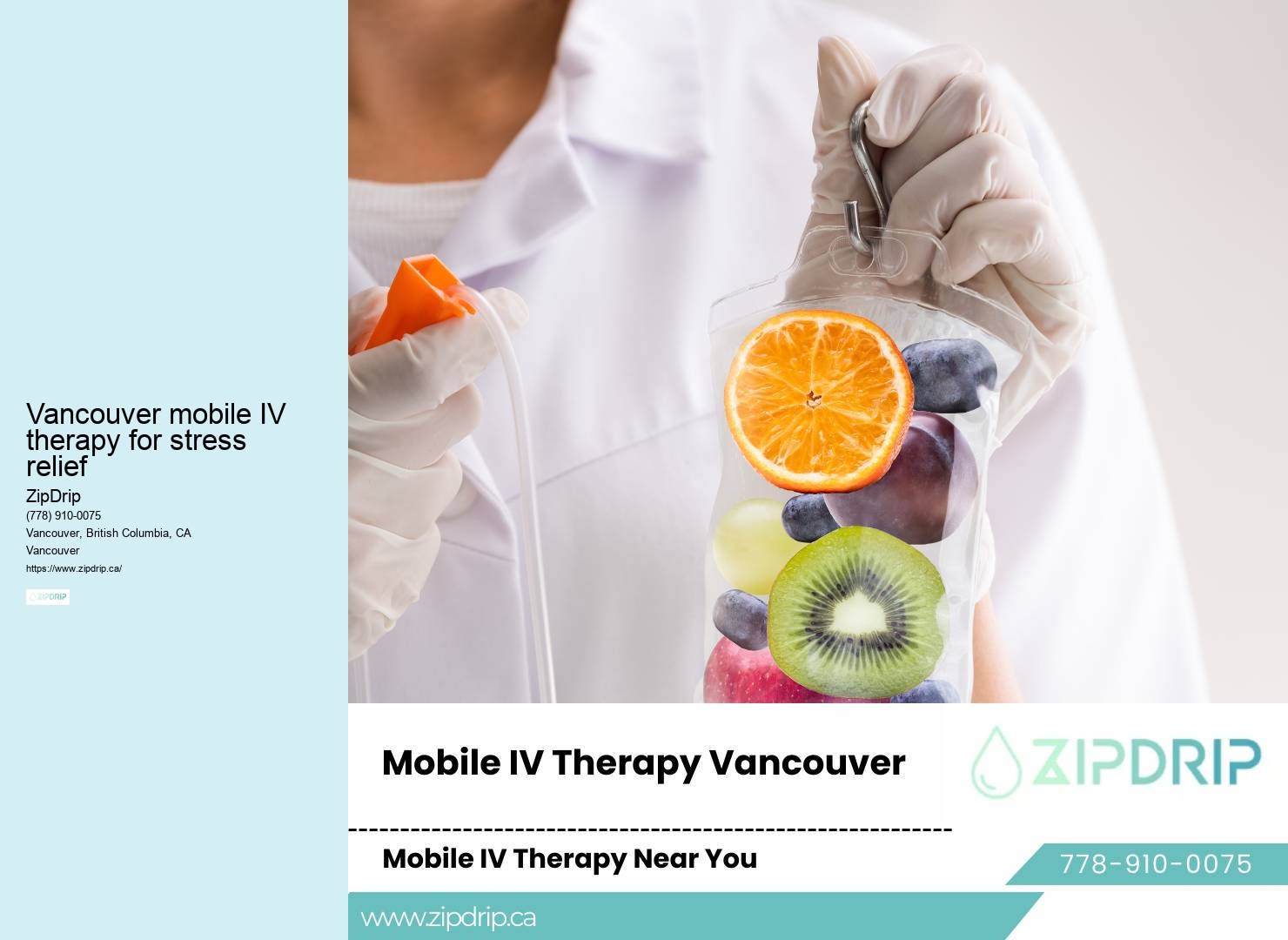 Mobile IV Services for Home Vancouver mobile IV therapy for stress relief