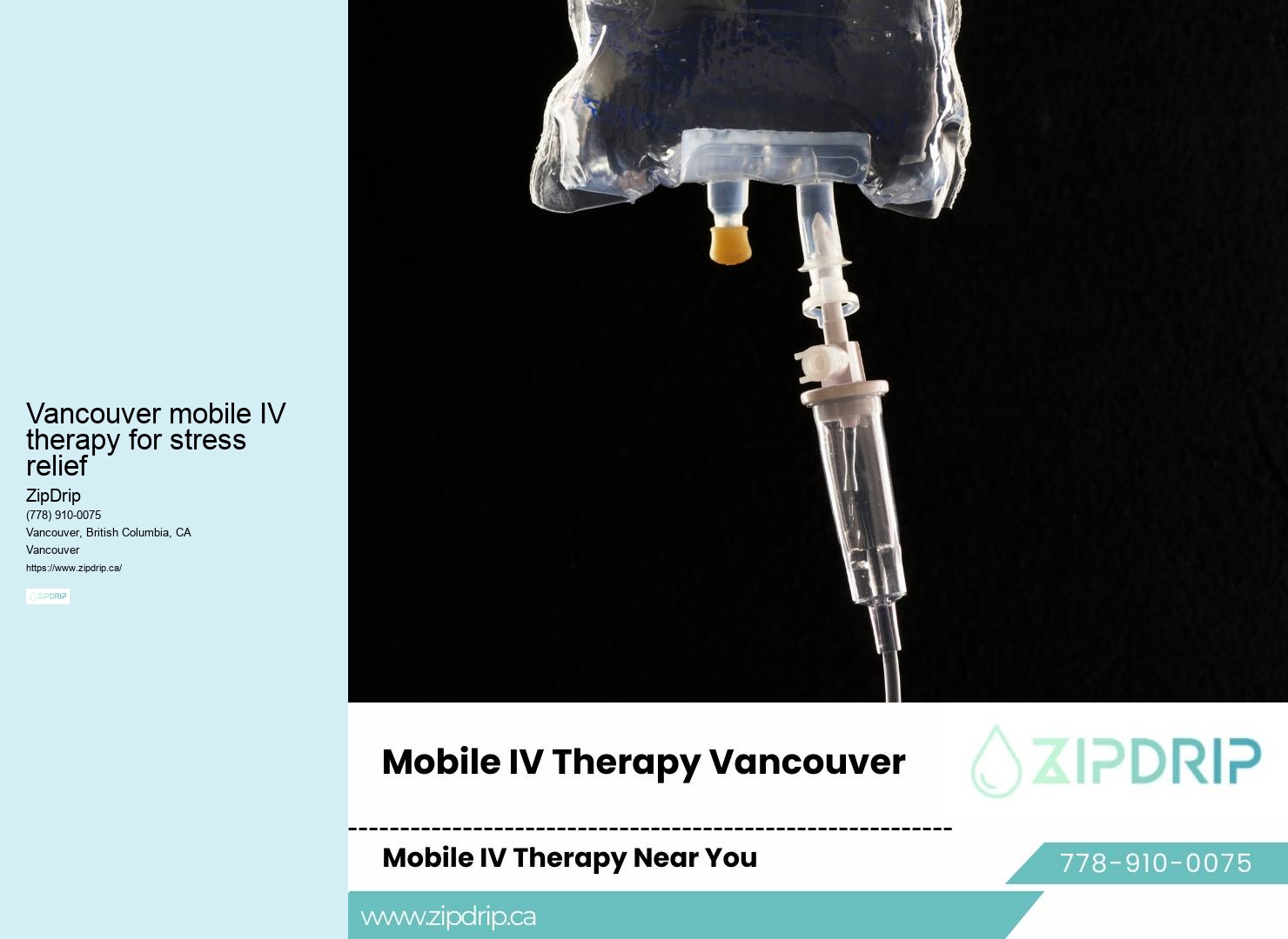 Vancouver mobile IV therapy for stress relief IV Therapy Anytime, Anywhere