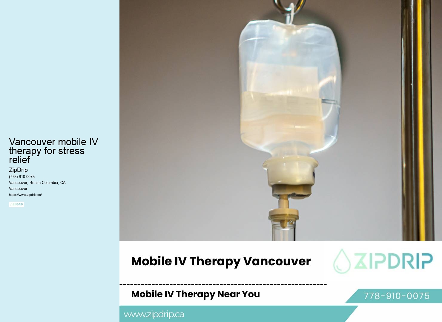 Mobile IV Infusion Services Vancouver mobile IV therapy for stress relief