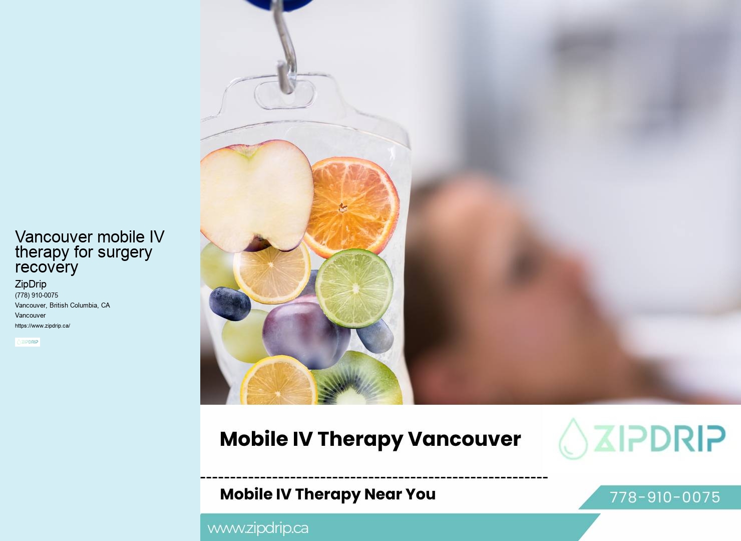 IV Therapy for Flu Relief Vancouver mobile IV therapy for surgery recovery